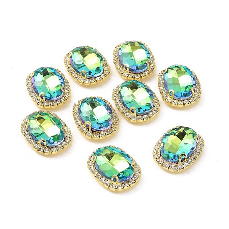 Oval Sew on Rhinestone DIY-E062-05G-A02-1