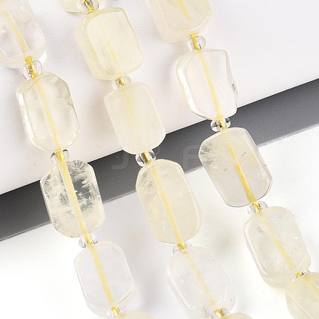 Natural Lemon Quartz(Heated) Beads Strands G-T138-26A-05-1