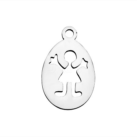 Non-Tarnish 201 Stainless Steel Pendants STAS-Q201-T427-1