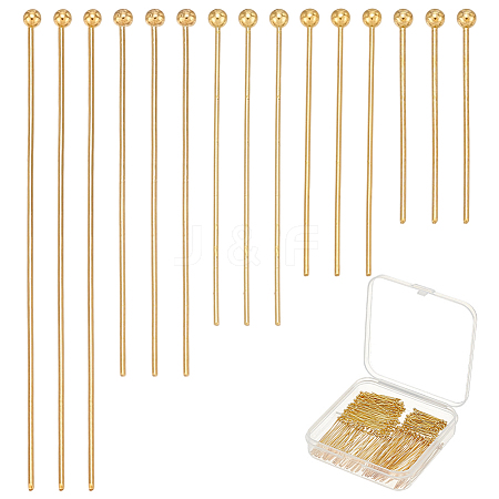 300Pcs 6 Styles Brass Ball Head Pins KK-ME0002-85-1