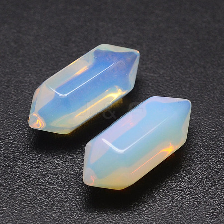 No Hole Opalite Double Terminated Points For Wire Wrapped Pendants Making G-K034-20mm-07-1