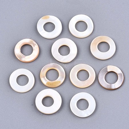 Natural Freshwater Shell Linking Rings SHEL-S276-131A-01-1