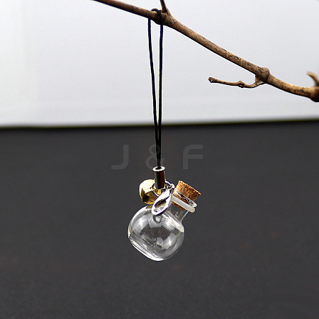 Transparent Glass Wishing Bottle Pendants Decoration PW-WG7697A-02-1