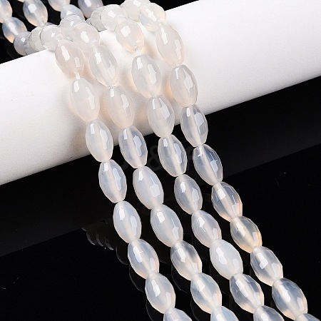 Natural White Agate Beads Strands G-T138-180A-1