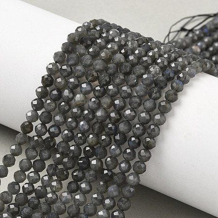 Natural Labradorite Beads Strands G-L622-C03-4mm-1