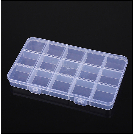 Transparent Plastic Bead Containers CON-YW0001-10-1