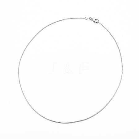 Brass Herringbone Chain Round Snake Chain Necklaces NJEW-Q285-01-1