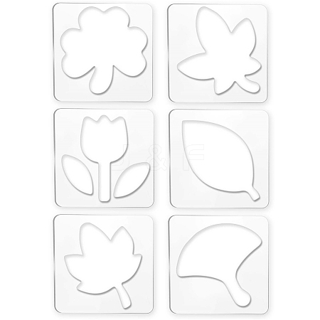 Acrylic Earring Handwork Template TOOL-WH0153-009-1