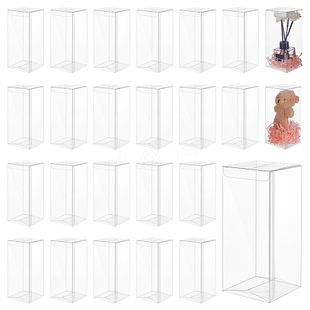 50Pcs Foldable Transparent PVC Boxes CON-BC0007-90-1