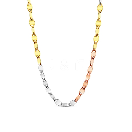 SHEGRACE 925 Sterling Silver Bar Link Chain Necklace for Women JN716B-1