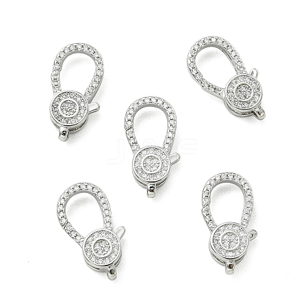 SHEGRACE Bras Micro Pave Clear Cubic Zirconia Lobster Claw Clasps XGRQ5F098-796P-1