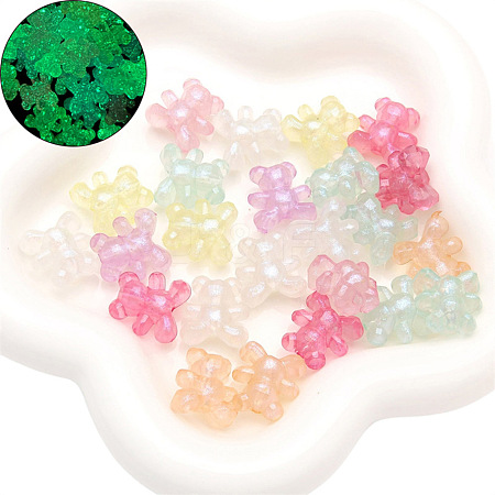 Luminous Glow in the Dark Transparent Acrylic Beads PW-WG1430A-01-1