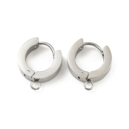 Tarnish Resistant 304 Stainless Steel Hoop Earring Findings STAS-A091-02P-1