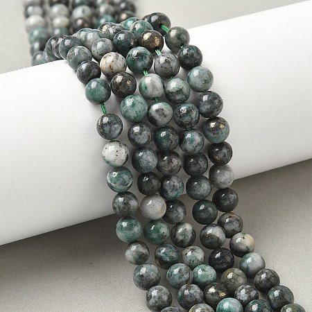 Natural Dioptase Beads Strands G-D302-02-6mm-1