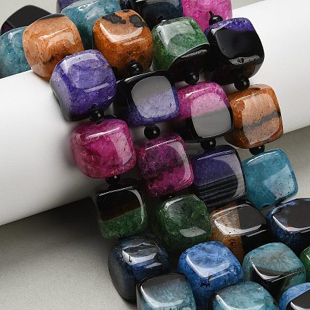 Natural Agate Beads Strands G-F820-O01-01I-1