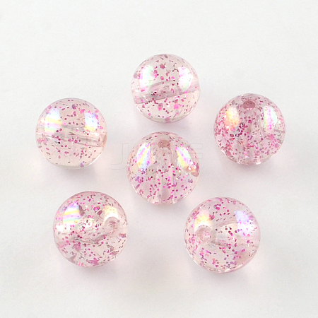 Round AB Color Transparent Acrylic Beads TACR-D005-14mm-04-1