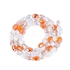 Electroplate Imitation Jade & Opaque & Transparent Glass Beads Strands EGLA-Q135-4x6MM-01C-3