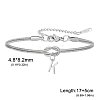 304 Stainless Steel Initial Charm Bracelets FS-WGD8E41-27-1