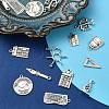 100Pcs 10 Styles Tibetan Style Alloy Pendants TIBEP-CJ0001-92-6