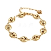 304 Stainless Steel Coffee Bean Link Chain Bracelets BJEW-D359-14A-G-2