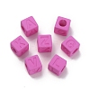 Rubberized Style Opaque Acrylic Beads OACR-K007-013B-3