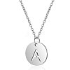 Non-Tarnish 201 Stainless Steel Initial Pendants Necklaces NJEW-S069-TN507-A-1