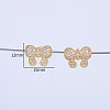 Elegant Brass Pave Clear Cubic Zirconia Bowknot Stud Earrings DH4416-4