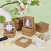 Square Paper Biscuit Boxes with Clear PVC Window CON-WH0098-16C-03-4