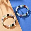 Natural Mixed Gemstone Beaded Stretch Bracelets for Women Men BJEW-M049-17-2