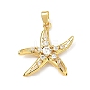 Brass Micro Pave Clear Cubic Zirconia Pendants KK-H254-12G-1