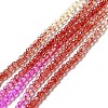 Transparent Gradient Color Glass Beads Strands GLAA-H021-01B-10-2