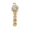 Brass Micro Pave Cubic Zirconia Pendants KK-F901-03E-G-1