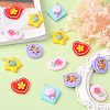 30Pcs 5 Styles Opaque Resin Pendants RESI-CJ0002-30-6