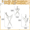 15Pcs 3 Styles 304 Stainless Steel Pendants STAS-CJ0002-49-2