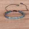 Arrowhead Adjustable Synthetic Non-magnetic Hematite Braided Bead Bracelets for Women Men NQ3813-1-1