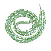 Electroplate Opaque Solid Color Glass Beads Strands EGLA-N002-25-A03-2