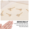 BENECREAT 80Pcs Brass Stud Earring Findings KK-BC0009-38-3