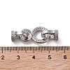 Rack Plating Brass Micro Pave Cubic Zirconia Fold Over Clasps ZIRC-P117-02C-P-3