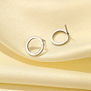 304 Stainless Steel Stud Earrings for Women UB4364-1-4