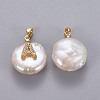 Natural Cultured Freshwater Pearl Pendants KK-L187-A-01A-2