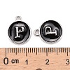 Platinum Plated Alloy Charms X-ENAM-S118-02P-P-3