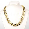 Cuban Link Gold CCB Plastic Chain Necklace for Men X-NJEW-JN00841-1