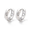 Rack Plating Brass Clear Cubic Zirconia Hoop Earrings EJEW-S241-20P-1