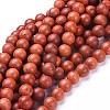 Natural Wood Beads Strands X-WOOD-F008-01-B-1