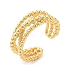 Rack Plating Brass Criss Cross Open Cuff Rings for Women RJEW-M148-06G-3