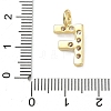 Brass Micro Pave Clear Cubic Zirconia Pendants KK-I476-01G-F-3
