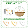 120Pcs 3 Colors 304 Stainless Steel Open Pendants STAS-WR0001-19B-2