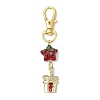 Christmas Theme Alloy Enamel with Rhinestone Pendant Decoration KEYC-JKC00977-02-1