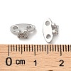 Brass Micro Pave Clear Cubic Zirconia Slide Charms KK-P239-18P-3
