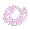 Electroplate Transparent Crackle Glass Beads Strands EGLA-Q135-02A-B04-2
